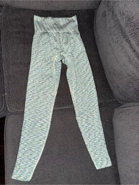 Sweaty Betty High-Waist Heathered Aqua full length Leggings size 6